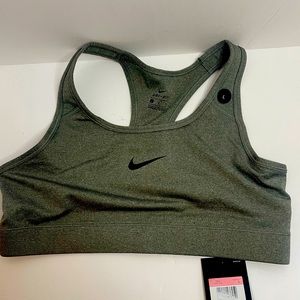 Grey Nike Victory Compression Sports Bra